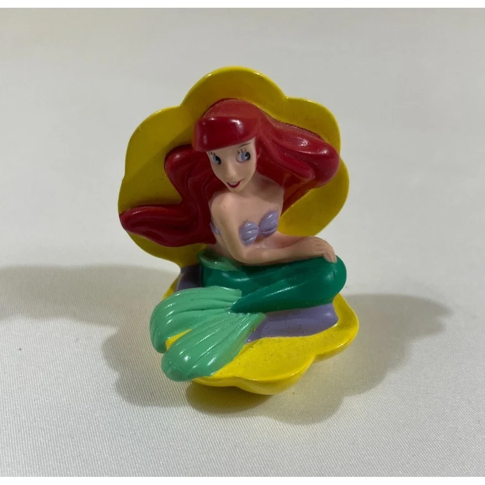Ariel The Little Mermaid Shell Figurine Vintage Disney Princess Toy Cake Topper